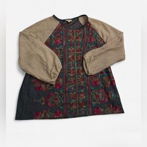 Umgee Embroidered Boho Top